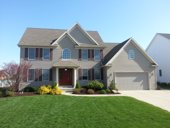 Mowed Lawn of home in Hendersonville TN